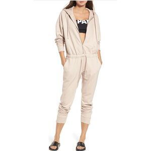 Ivy Park Hooded Jogger Jumpsuit One Piece Hoodie Embroidered Front Zip Sm Travel